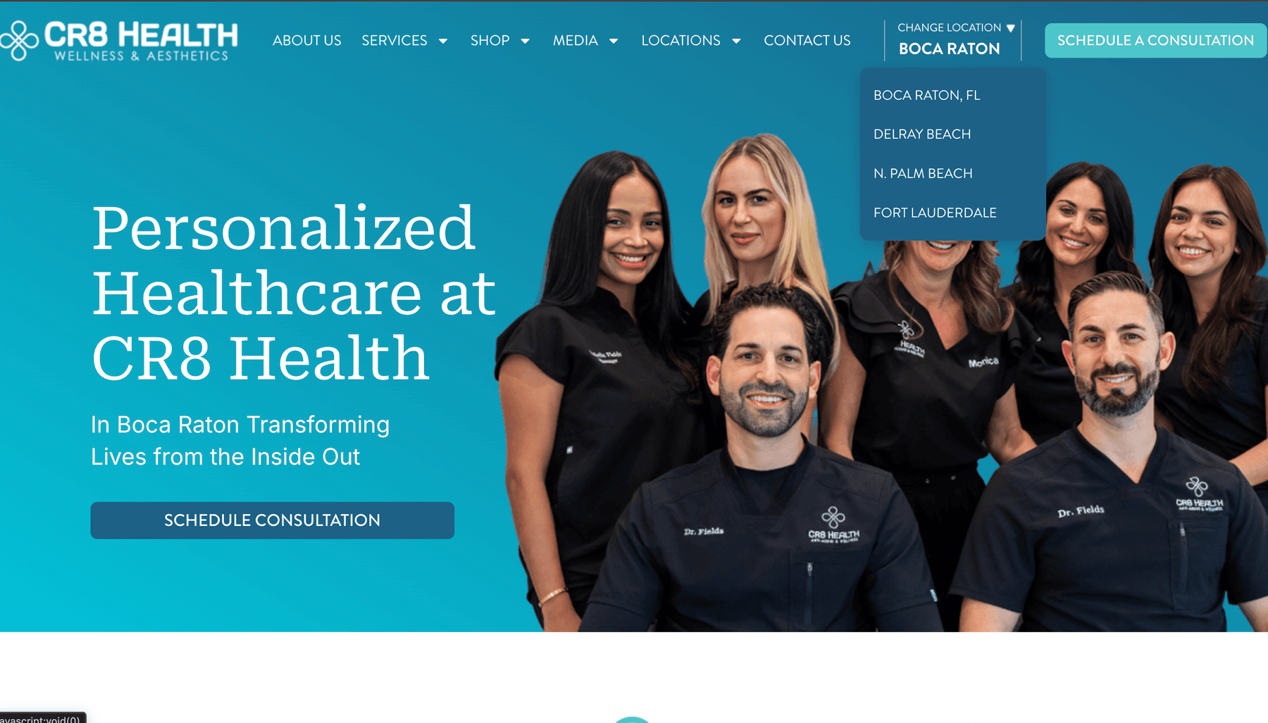 CR8 Health: SEO scaled two locations to $40K/month each, and one to $200K/month, tracked through a personalized Google + Meta ads dashboard.